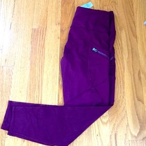A dark purple leggings